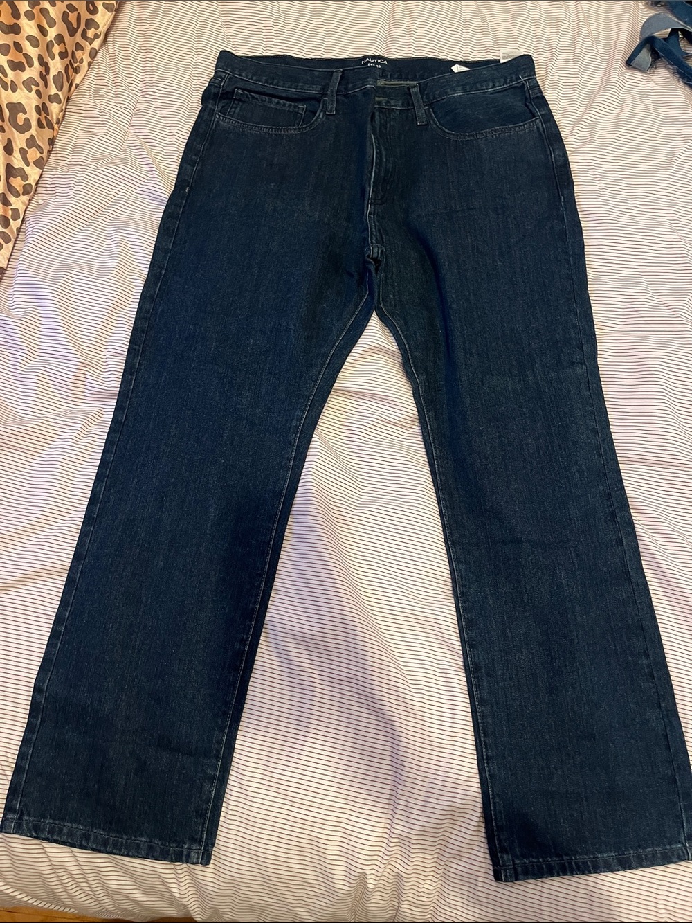 Nautica Men's Dark Blue Straight Jeans